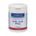 Lamberts folic acid 400μg (100 tabs)